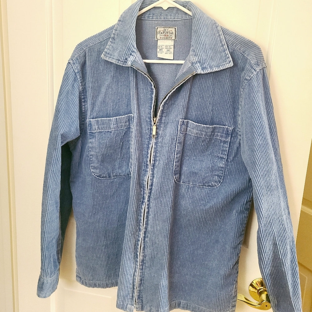 DCC Jeanswear Corduroy Zip Up Shirt Jacket